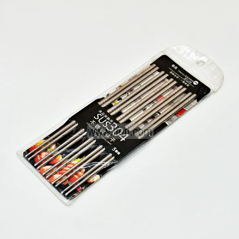 10 Pcs 304 Stainless Steel Chopsticks Set LB6339