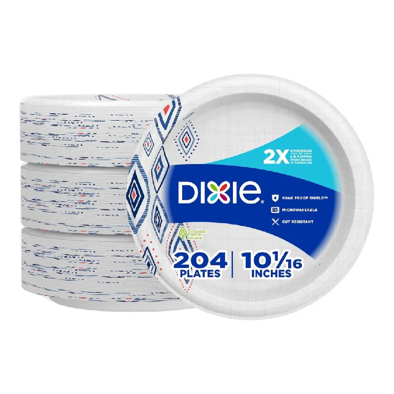 204-Pack Dixie 10" Large Paper Plates