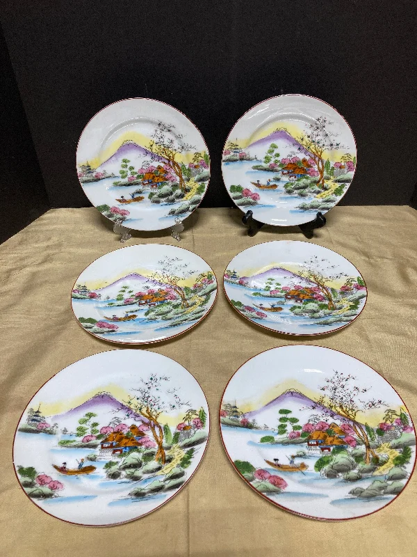 6 Piece Japanese Dessert Plates