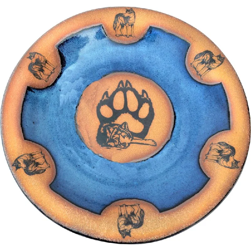 Blue Wolf Pottery Serving Plate