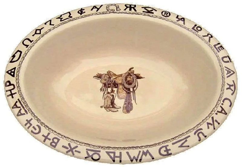 Boots and Brands Western Oval Serving Bowl