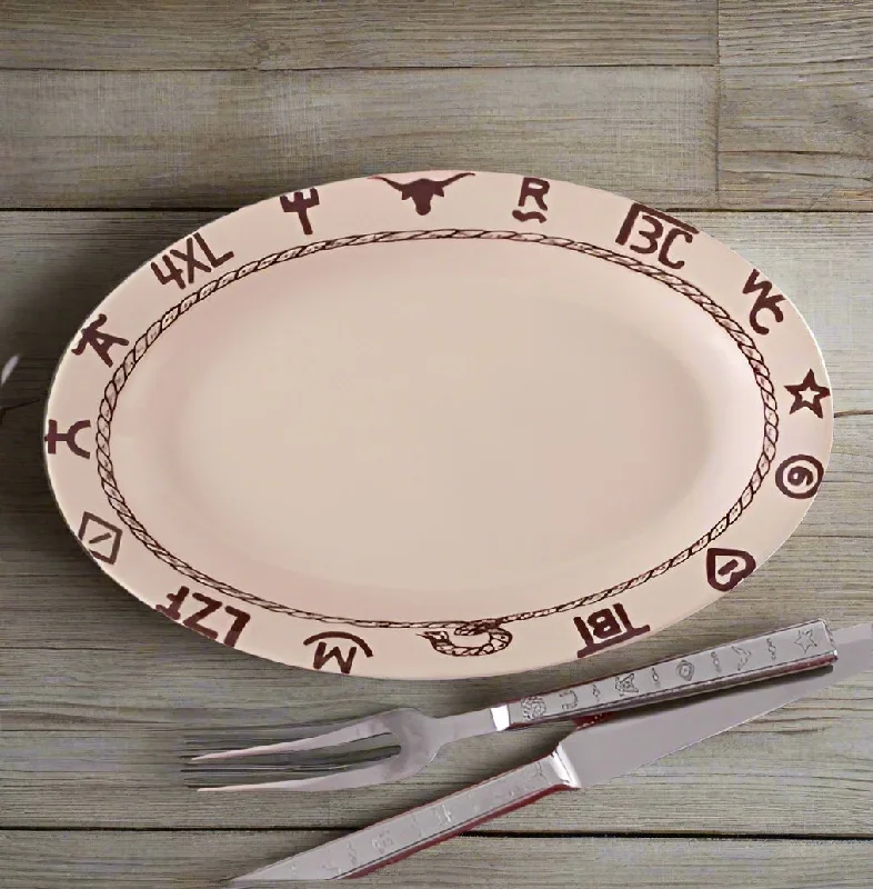 Branded Western Serving Platter - Steak Plate