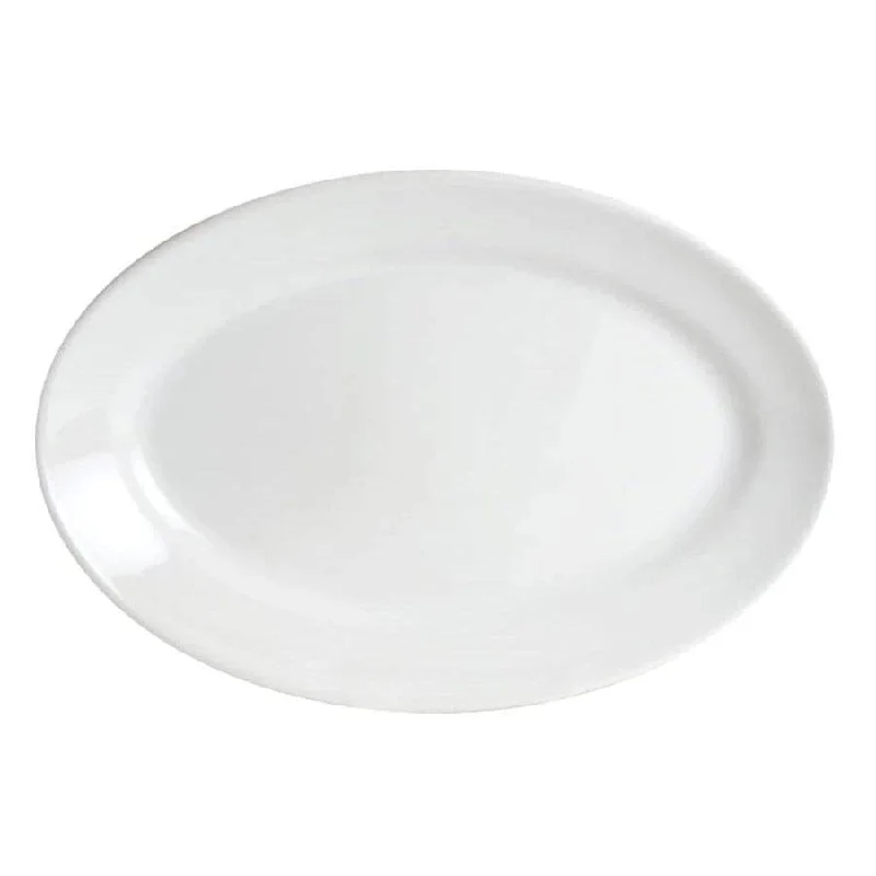 Bright White Oval Serving Platter