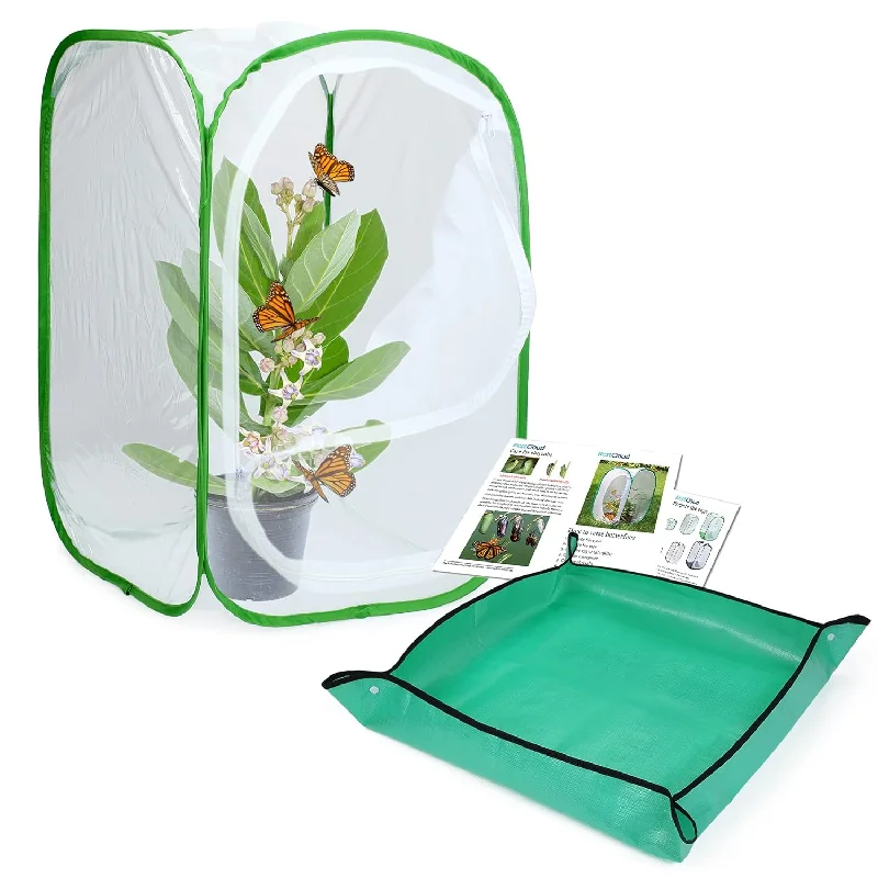 Butterfly Habitat with Poo Poo Platter, Butterfly Cage with Poo Poo Tray, M