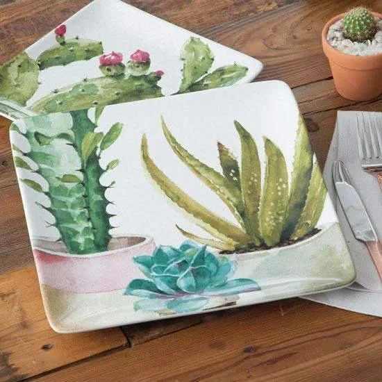 Cactus & Succulent Design Dinner Plates