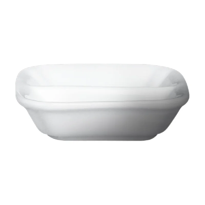 Cameo 210-013 Imperial White 3" x 3" Divided Sauce Dish 12 /Case