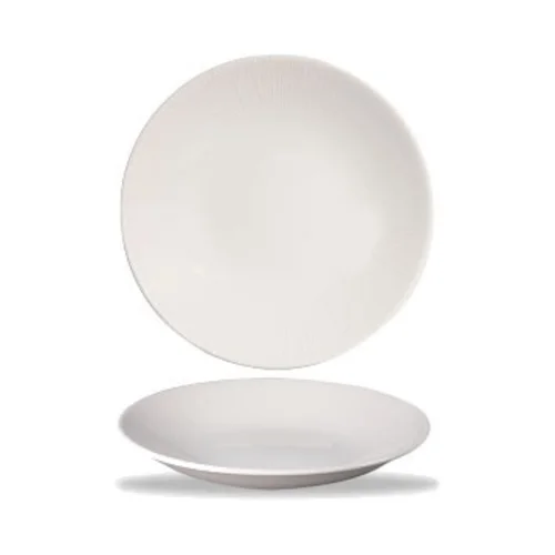 Churchill Bamboo 10" Coupe Plate, White 12 /Case - WHBALD251