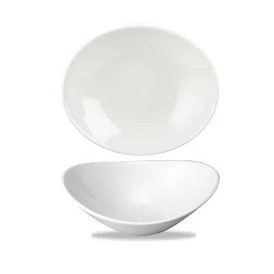 Churchill Orbit 21 Oz Oval Coupe Bowl, White 12 /Case - WH OB10