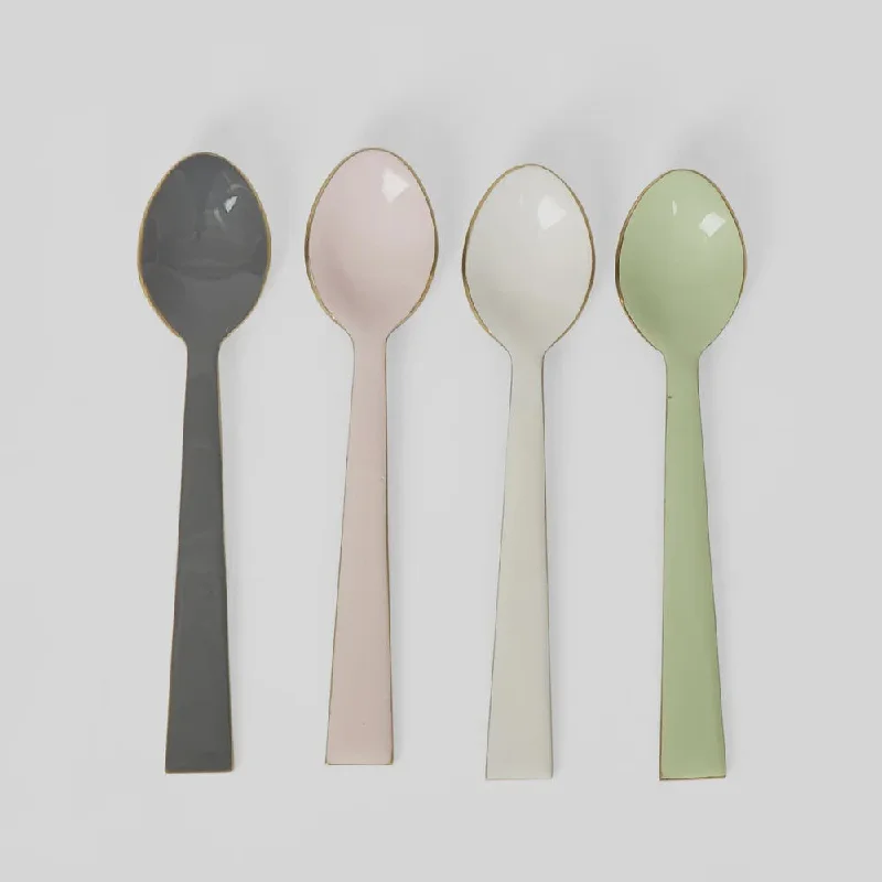 Colour Enamel Spoons Set/4