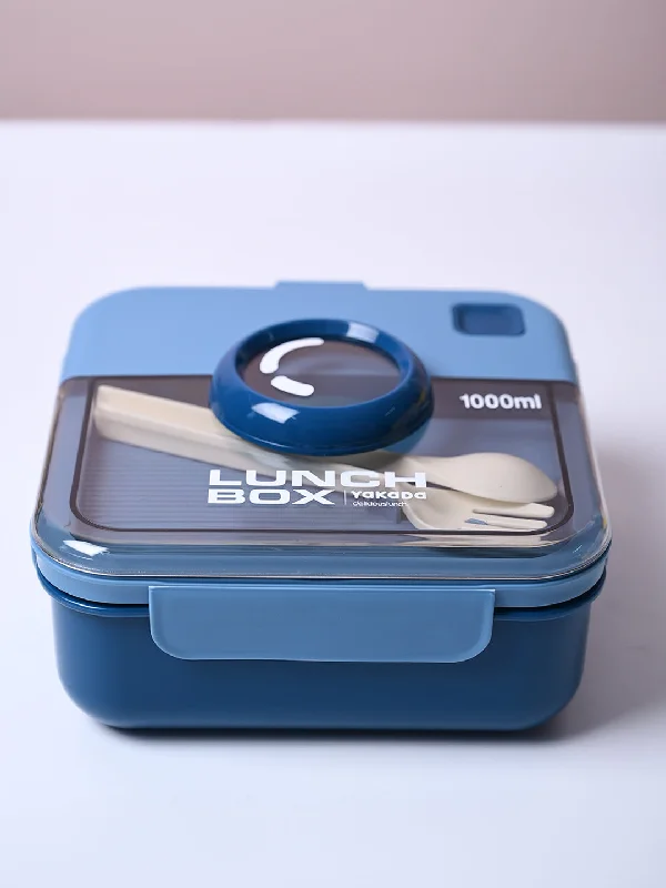 Cool Blue Lunch Set: 1 Spoon, 1 Fork & 1 Box