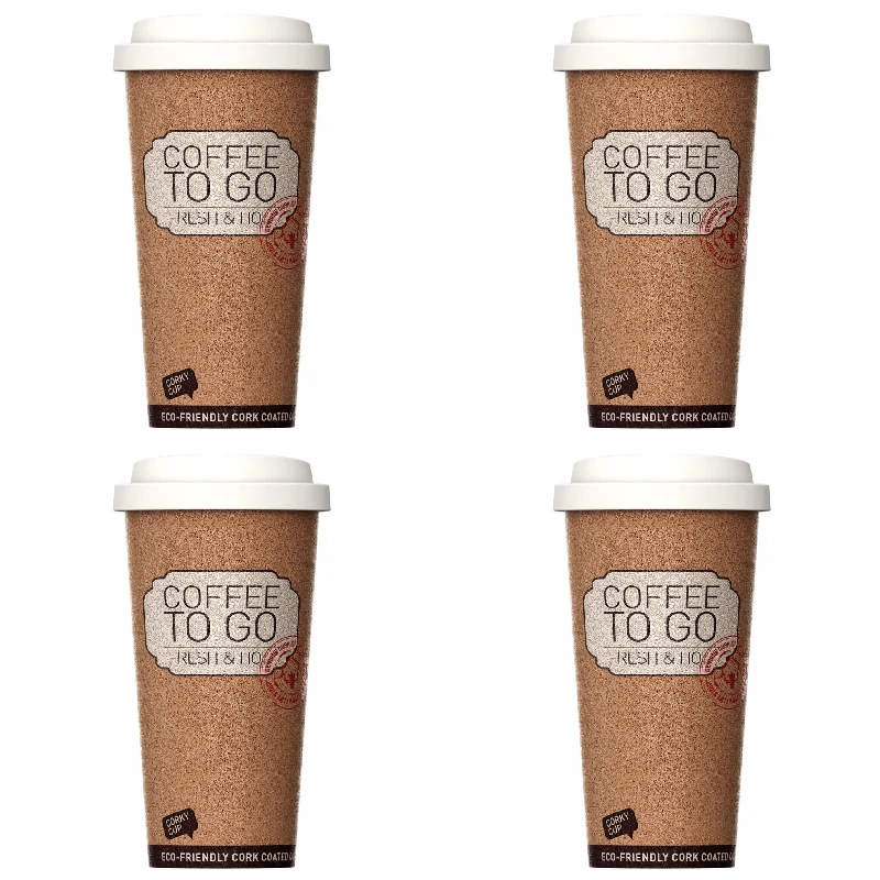 Travel coffee mug Corky Cup Leak Proof - Set of 4