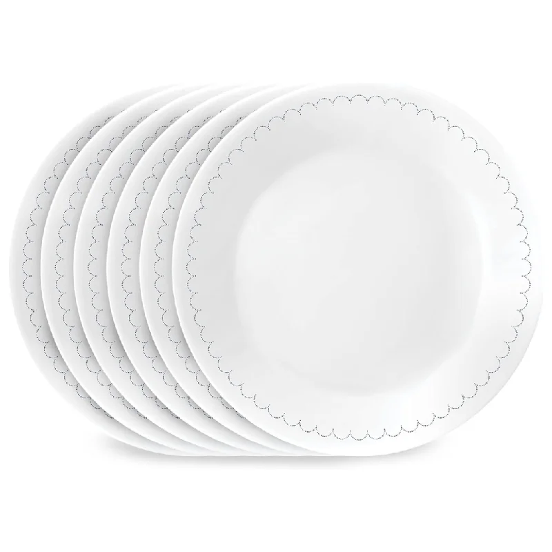 Corelle 6-Piece 6.75″ Appetizer Round Plates, Vitrelle Triple Layer Glass