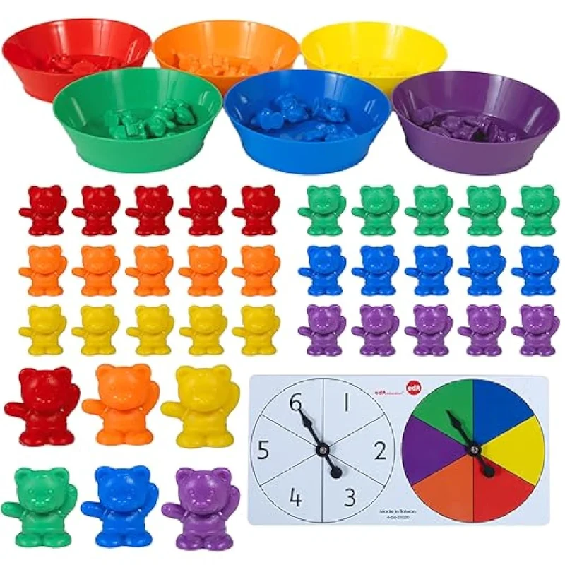 Counting Bears With Matching Bowls Early Math Manipulatives 68Pc Set 60 Bea