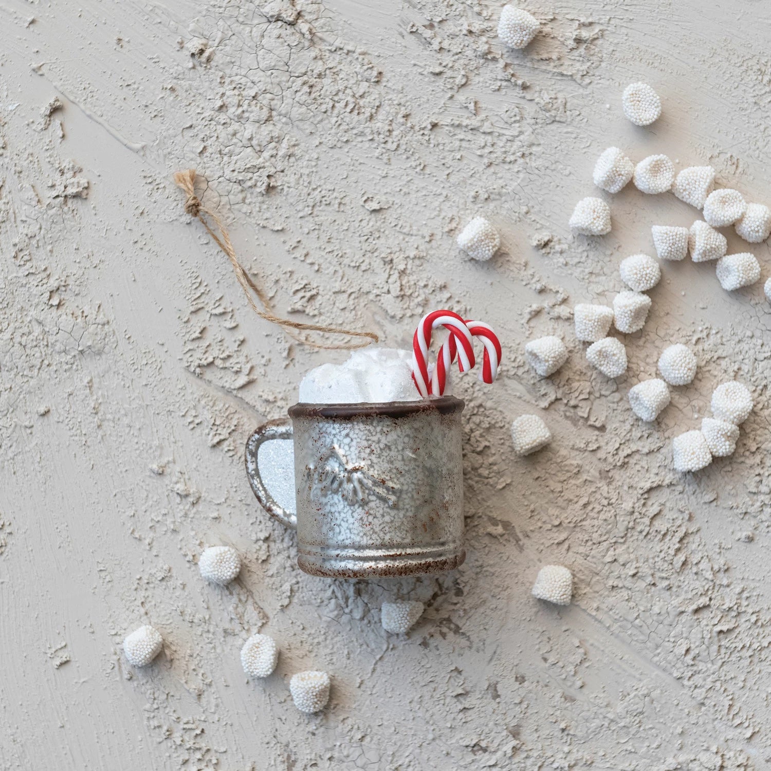 Creative Co-op - Mug Ornament with Candy Canes