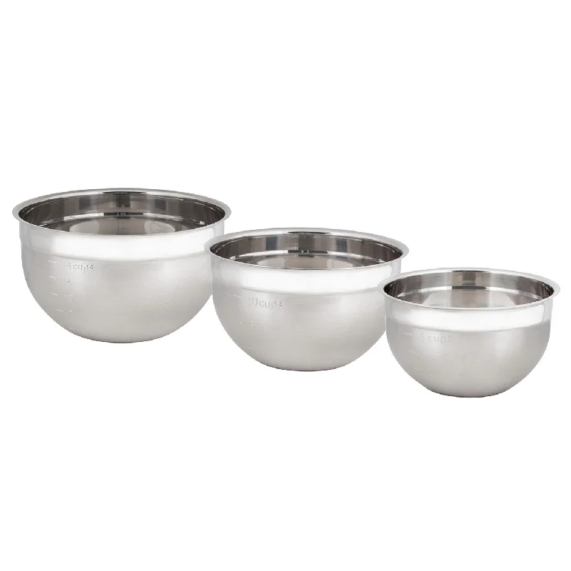 Cuisipro Stainless Steel Mixing Bowl 3 Piece Set