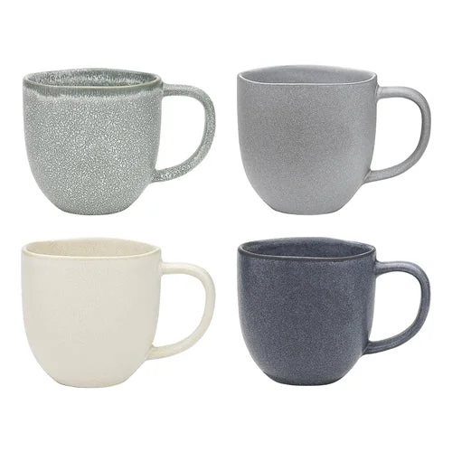 Ecology Dwell Linen/denim Mugs 300ml - Set Of 4