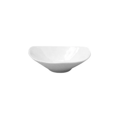 Fine Bone China William 4 Oz Triangle Soup Bowl, White