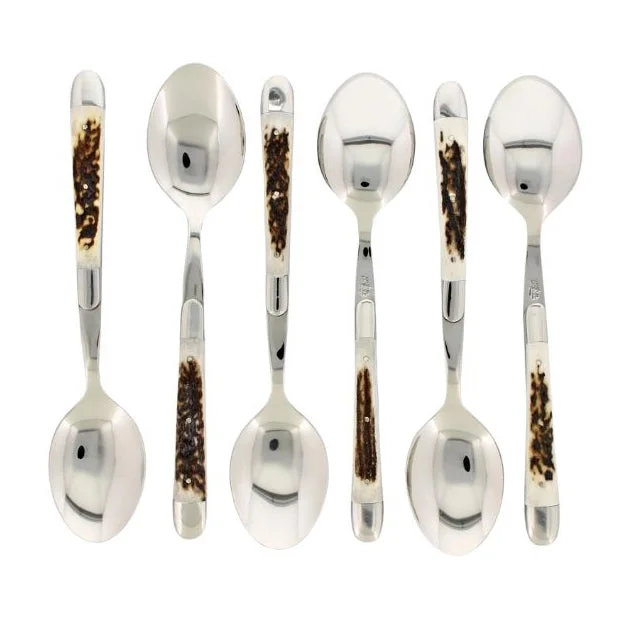 Forge de Laguiole Elk Horn Soup Spoons