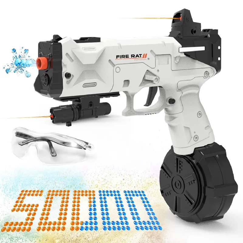 Gel Ball Blaster Pistol With Drum, Automatic & Manual Splatter Ball Blaster