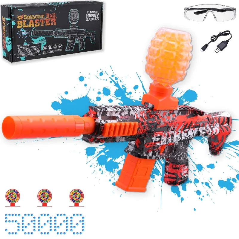 Gel Splatter Blaster, Electric Auto Splatter Ball Toy, 12 Rs Per Seconds, R