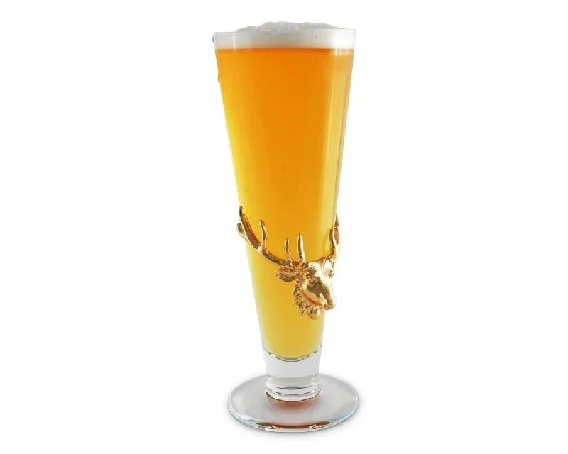 Gold Plated Elk Pilsner Glasses Set