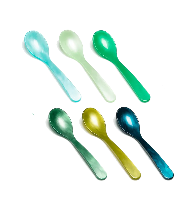 Green Acrylic Teaspoon Set