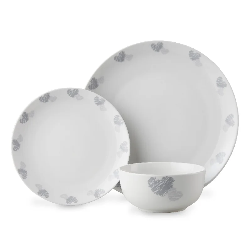 Lewis's 12 Piece Dinner Set - Hearts