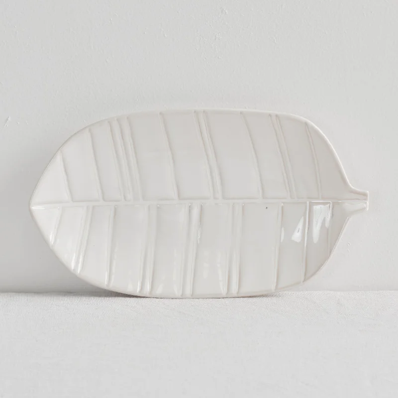 Leaf Platter - White - Medium