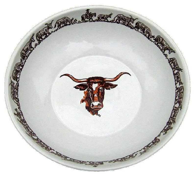 Longhorn Western Serving Bowl