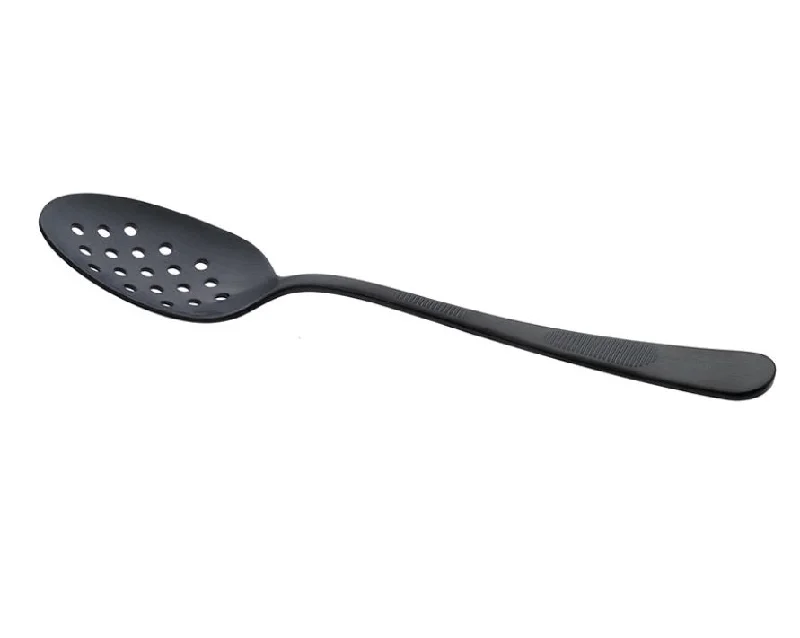 Mercer Culinary 8" Perforated Bowl Plating Spoon, Black