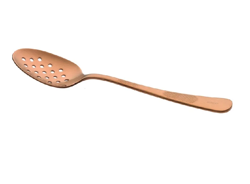 Mercer Culinary 8" Perforated Bowl Plating Spoon, Rose Gold