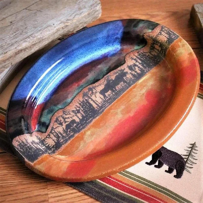 Moose Azul Oval Serving Plate