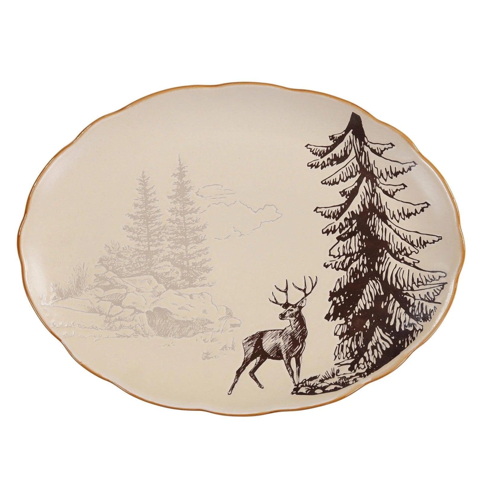 Mountain Pine Ceramic Serving Platter