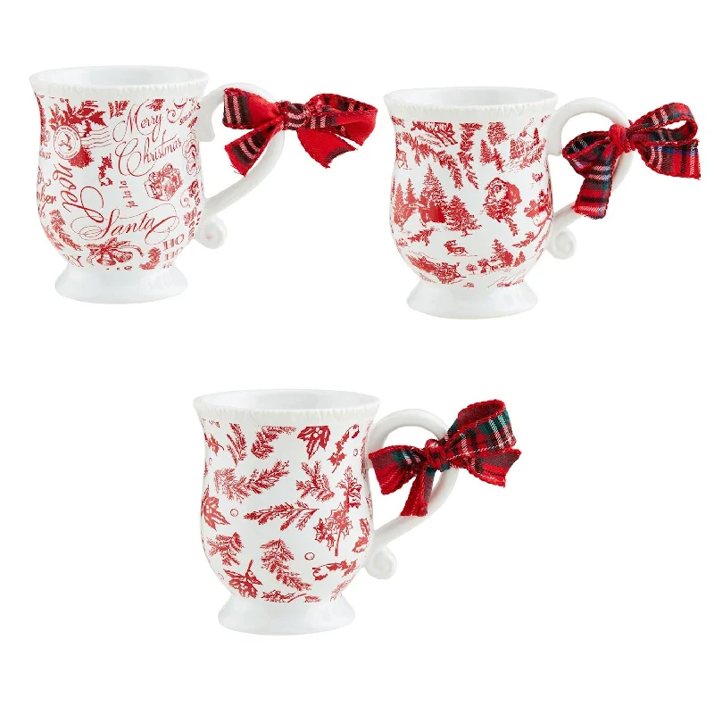 Mud Pie - Christmas Toile Mug