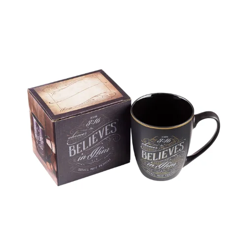 Mug The Lord Is With Me Black/Gold 14oz Mug463