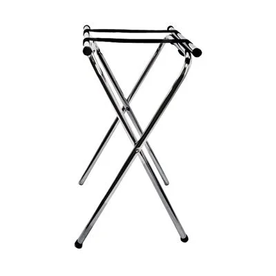 Nella 19" x 16" x 31" Double Bar Folding Tray Stand, Chrome Plated