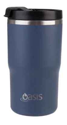 Oasis Ceramic Lined Stainless Steel Double Wall Insulated Travel Mug 480ml - Indigo