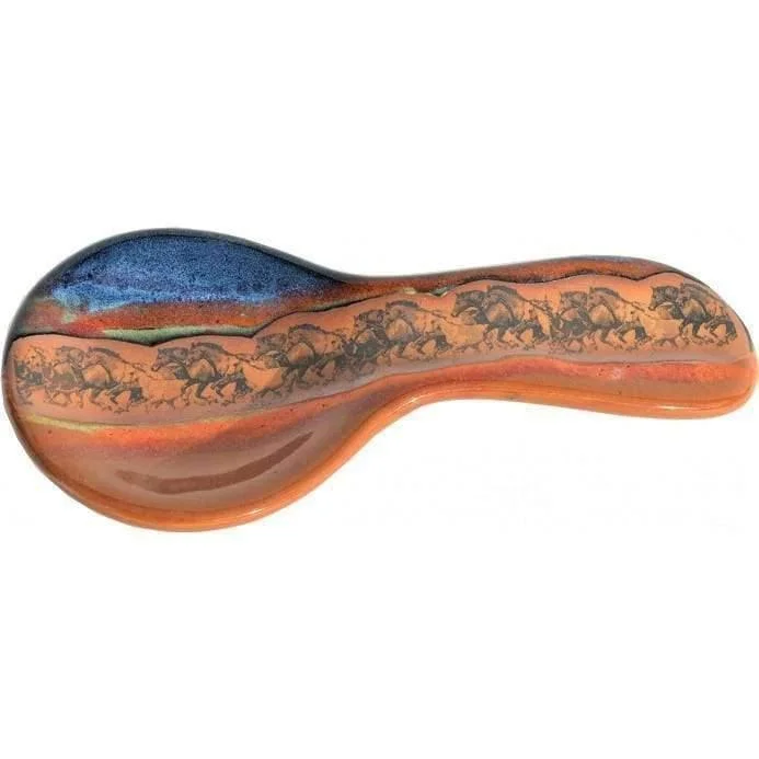 Open Range Horses Spoon Rest