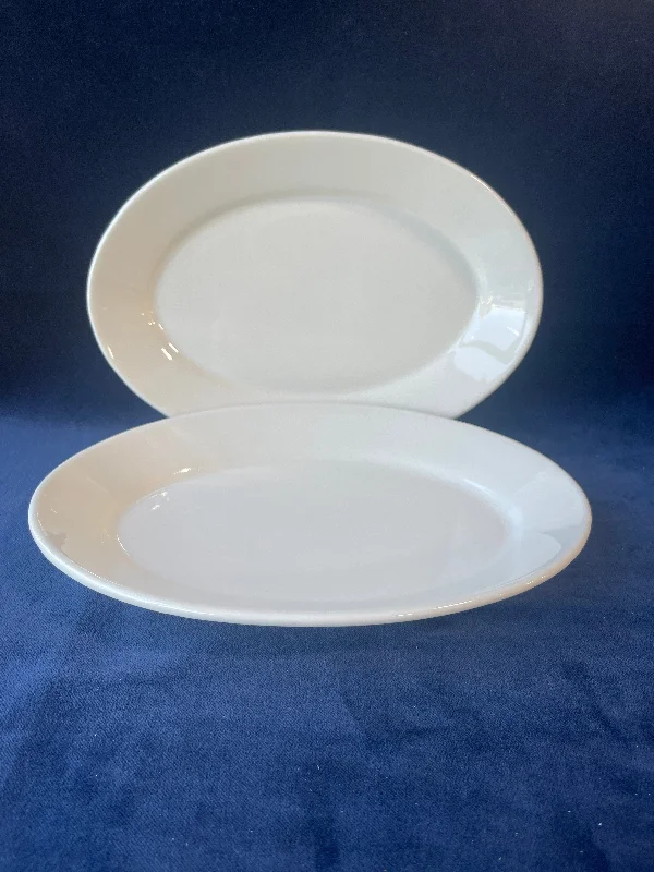 Pair of Small White Homer Laughlin China Platters