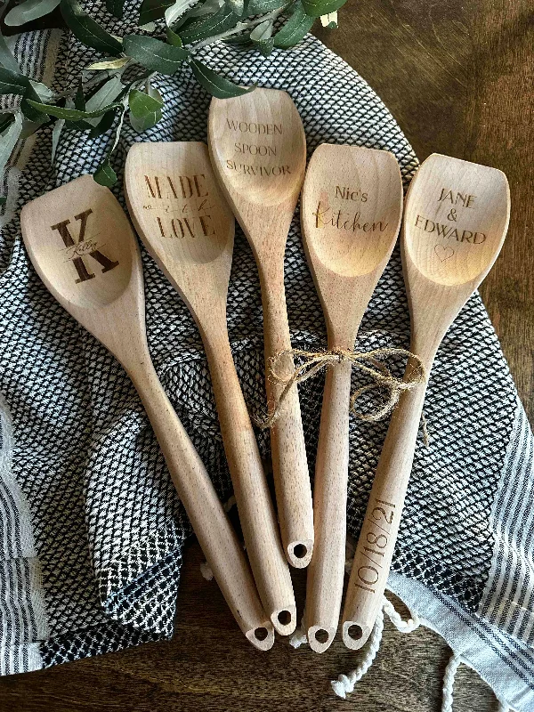 Personalized wooden spoons