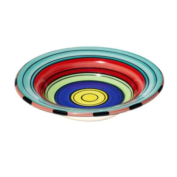 Puebla Stripe Rimmed Soup Bowls