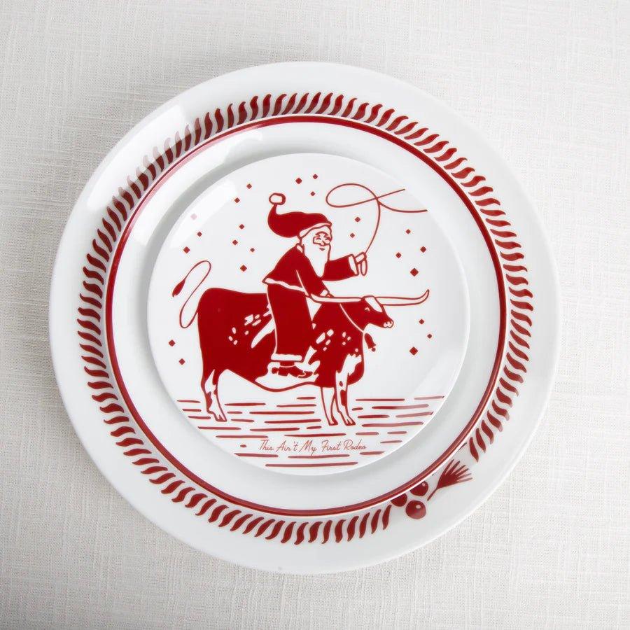 Santa's Longhorn Sleigh Plate Set