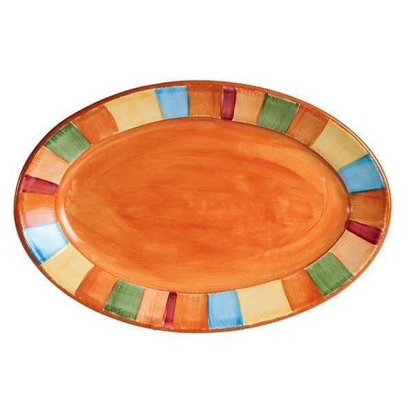 Serape Hand Painted Oval Platter