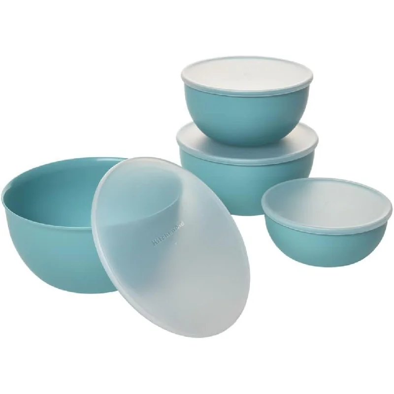 Set Of 4 KitchenAid Plastic Prep Bowls With Lids