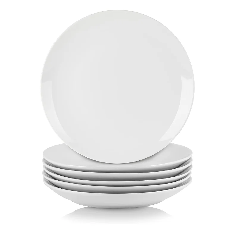 Set Of 6 Strawberry Street Simply White 7.5″ Coupe Salad Plates