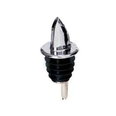 Spill Stop Chrome Plated Plastic Free-Flow Liquor Pourer