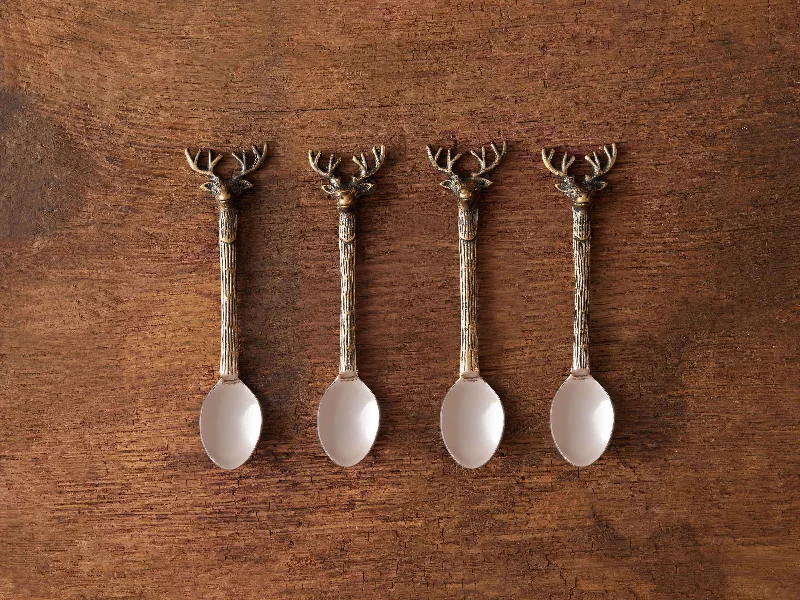 Stag Appetizer Spoons (Set of 4)