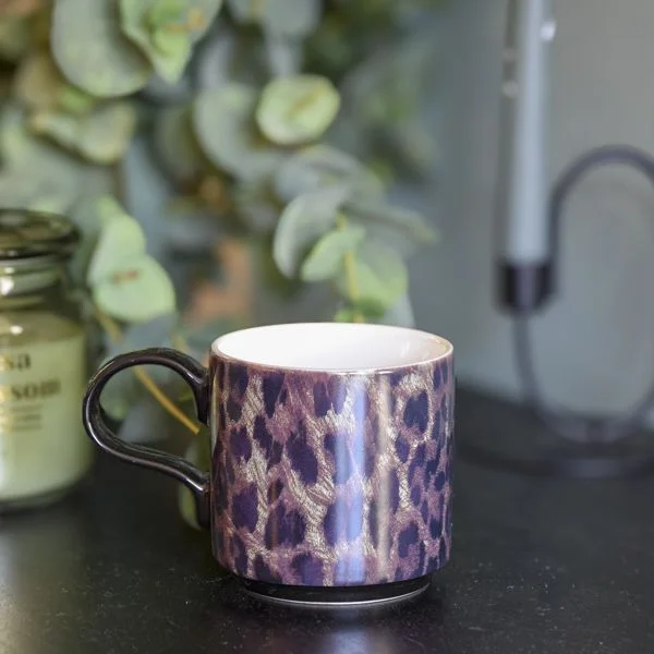 Straight Sided Mug Leopard Print