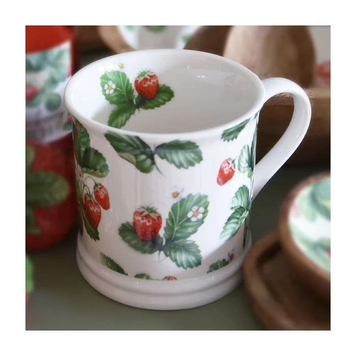 Charming Strawberry Patch Tankard Style Mug