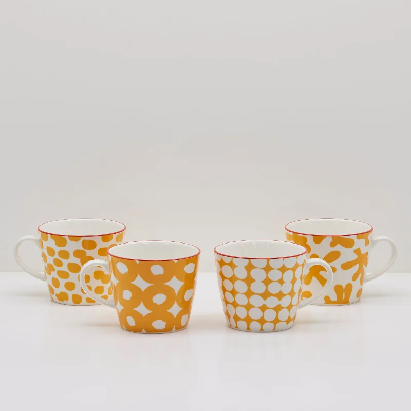 Suki Mug Set - Yellow - 4pc